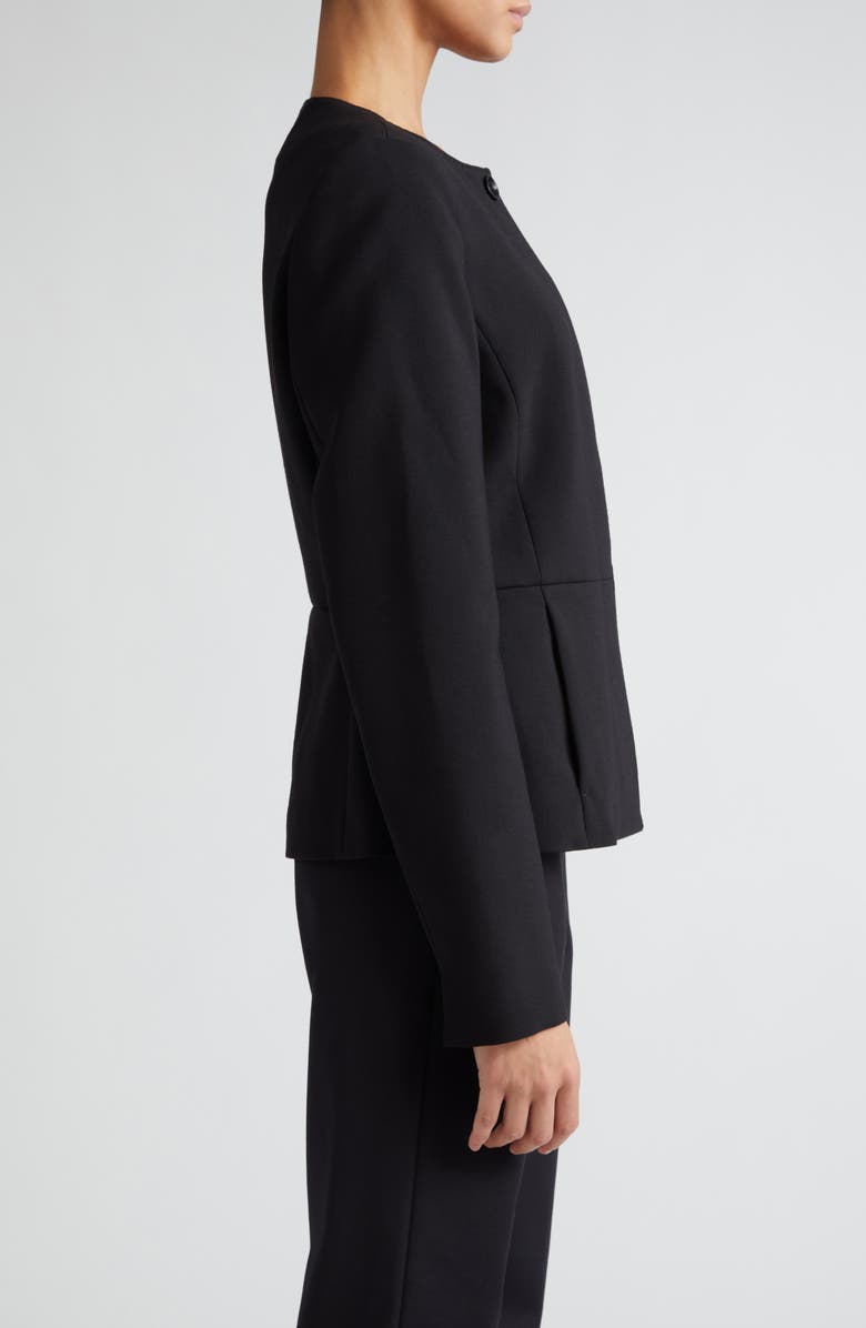 Max Mara Pepli Stretch Virgin Wool Jacket, Alternate, color, Black
