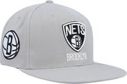 Mitchell & Ness Men's Mitchell & Ness Gray Brooklyn Nets Side Core 2.0 Snapback Hat