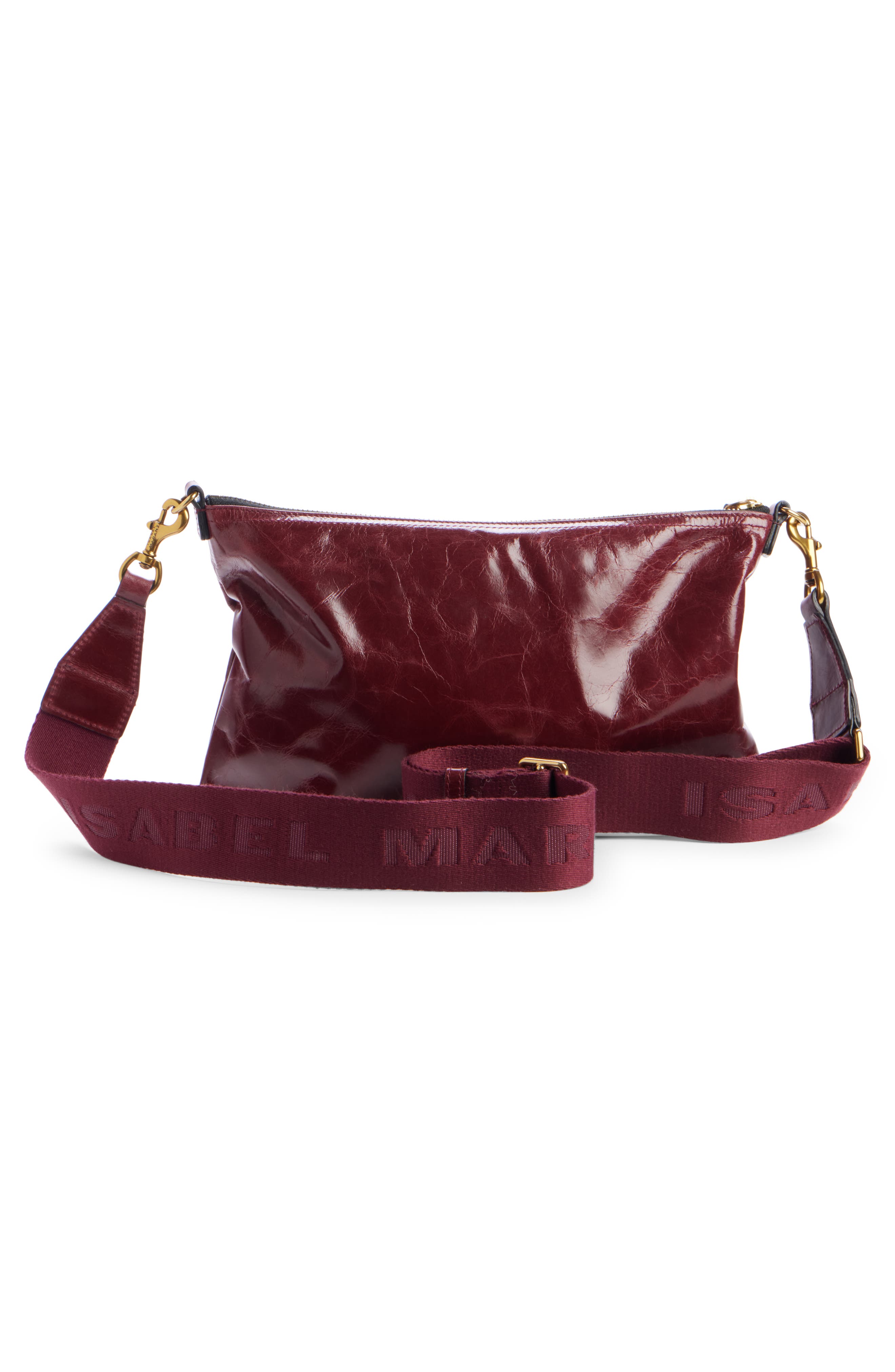 Isabel Marant Nessah Wardy Leather Crossbody Bag, Alternate, color, 