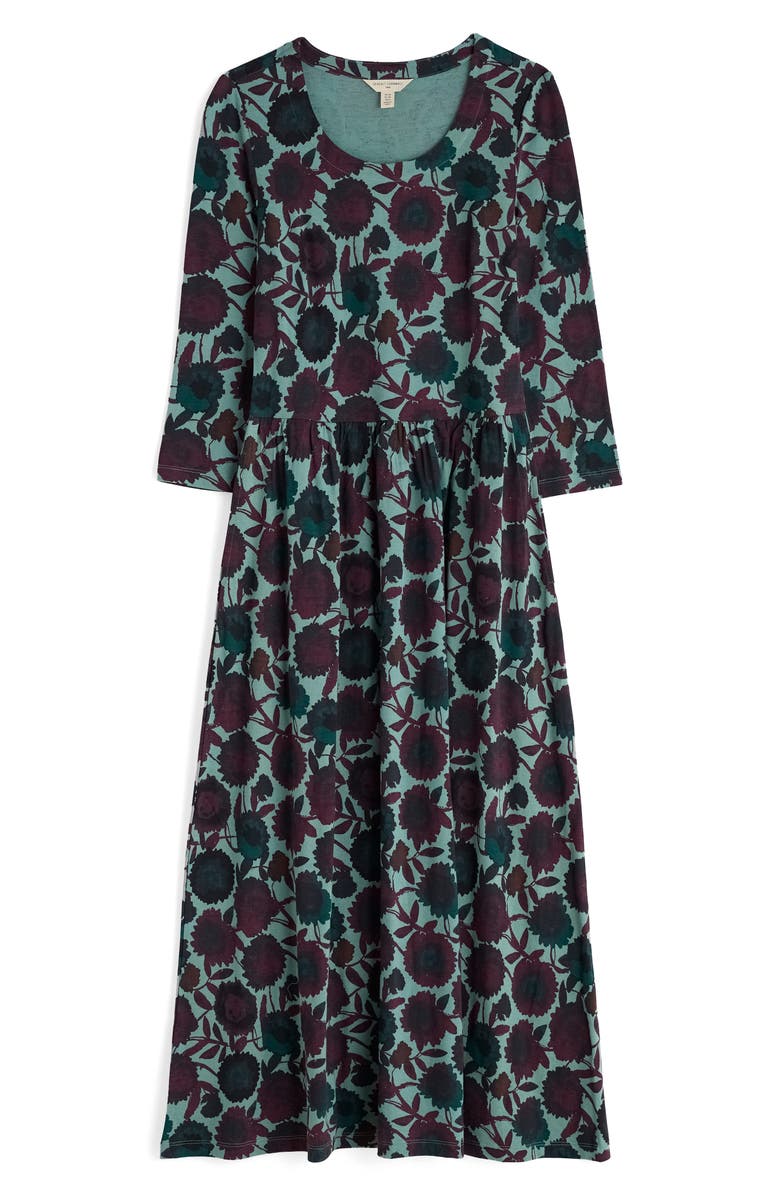 Seasalt Cornwall Emily Floral Print Maxi Dress, Alternate, color, Figurative Floral Sardine