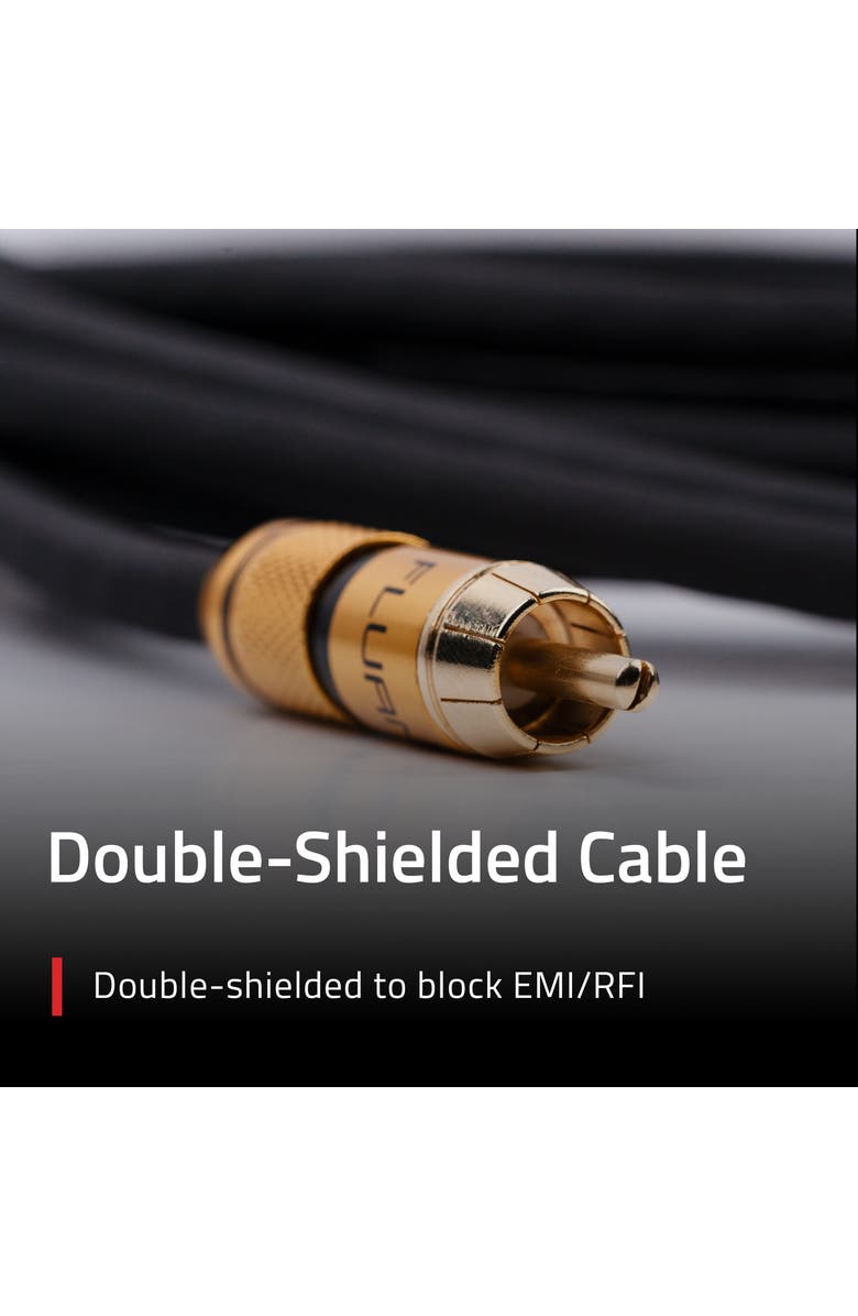 Fluance Subwoofer Cable for Subwoofer and Home Theater, Alternate, color, Brown