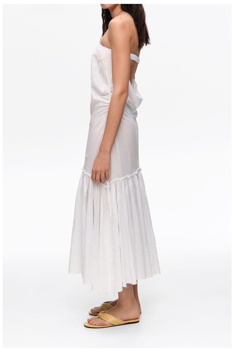 Ruched Strapless Dress, Alternate, color, WHITE