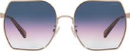 COACH 58mm Gradient Geometric Sunglasses