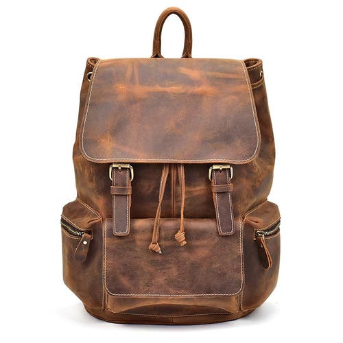 Steel Horse Leather The Hagen Backpack | Vintage Leather Backpack In Brown