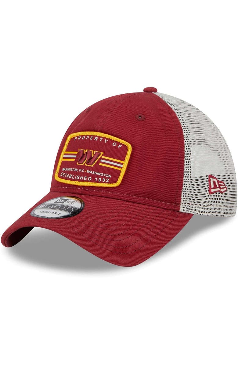 New Era Men's New Era  Burgundy Washington Commanders Property Trucker 9TWENTY Adjustable Hat, Main, color, 