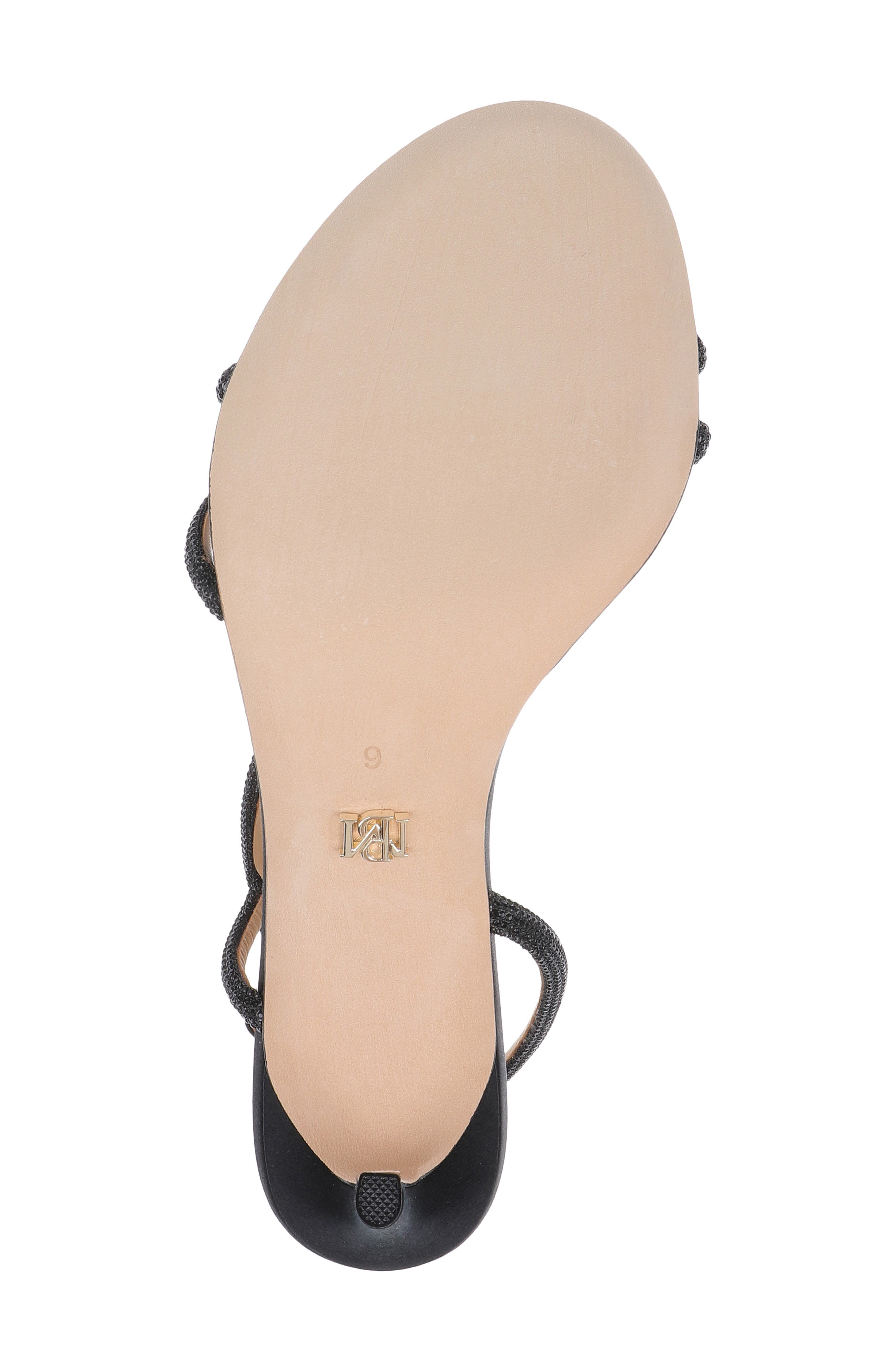 Badgley Mischka Collection Yulissa Slingback Sandal, Alternate, color, Black Satin
