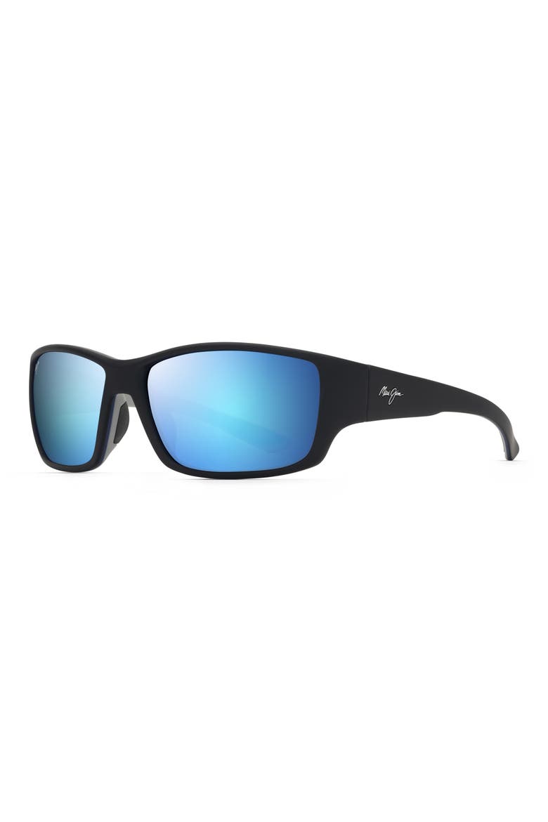 Local Kine 61mm Polarized Sunglasses, Alternate, color, BLACK/ SEA BLUE/ GREY