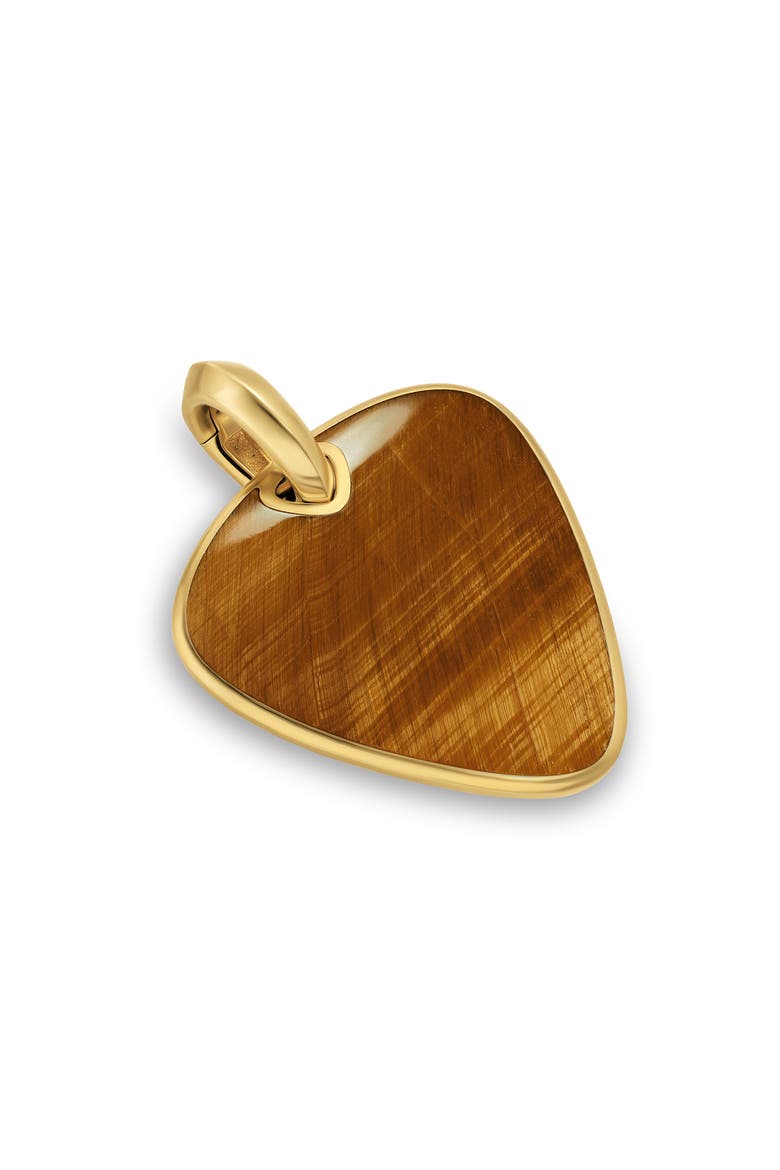 Men's Streamline Pick Amulet in 18K Yellow Gold, Main, color, TIGERS EYE