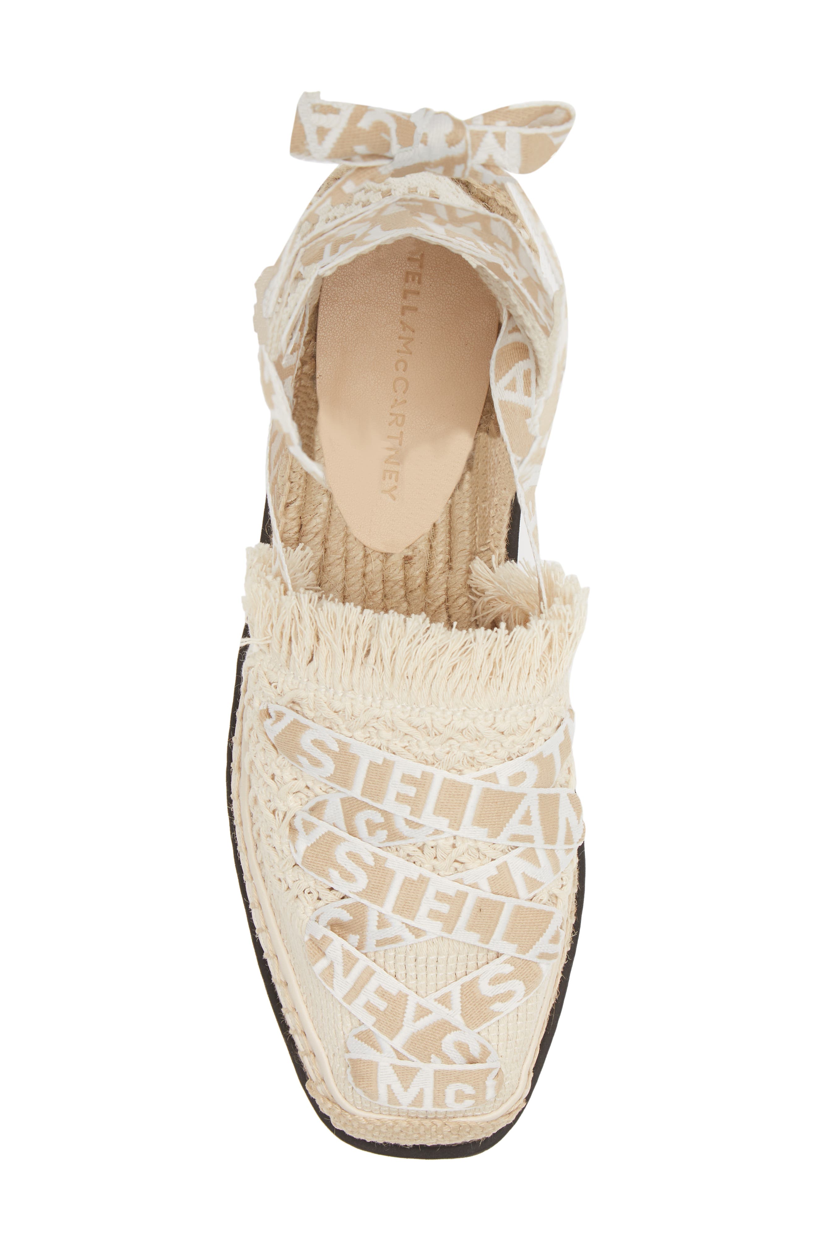 Stella McCartney Gaia Logo Strap Espadrille, Alternate, color, 