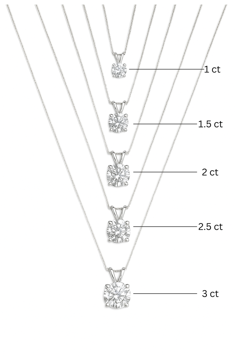 LuvMyJewelry Lucent 14K Gold Round Lab Grown Diamond Pendant - 1.5 Ct, Alternate, color, 14K White Gold