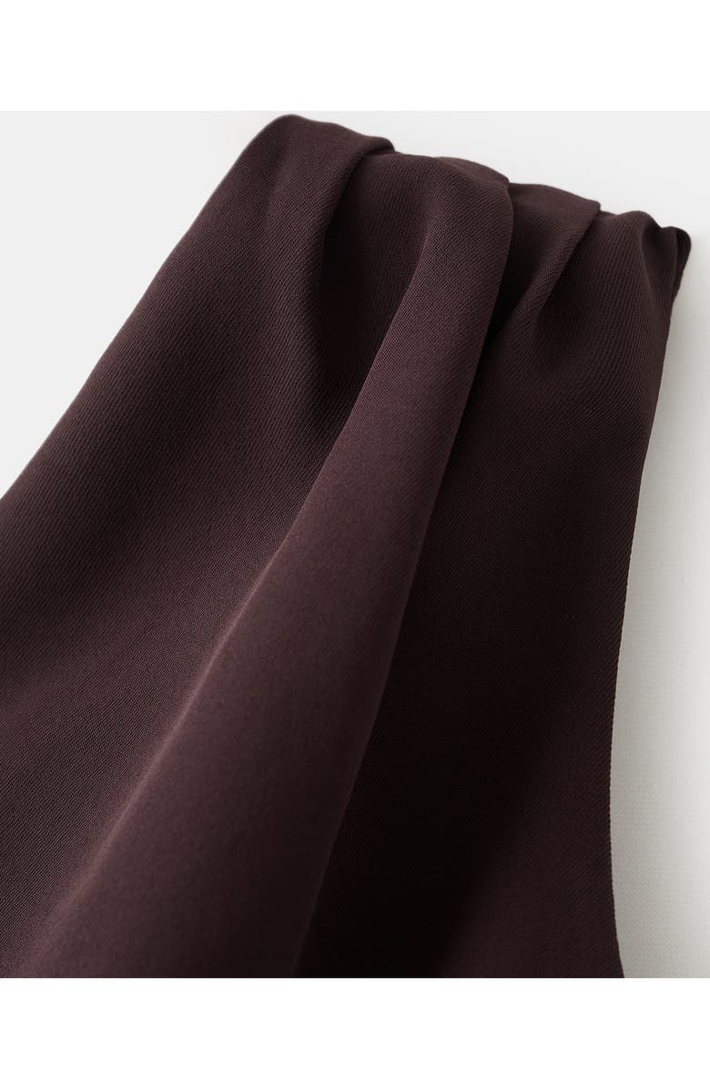 MANGO Asymmetric Jumpsuit, Alternate, color, Chocolate