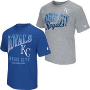STARTER Men's Starter Royal/Heather Gray Kansas City Royals Two-Pack T-Shirt Set