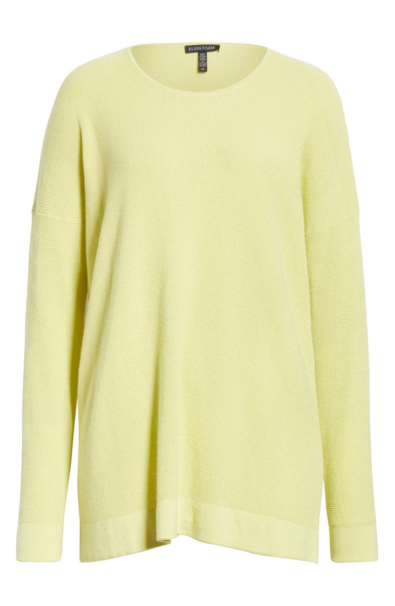 Eileen Fisher Organic Cotton Blend Thermal Top, Alternate, color, 