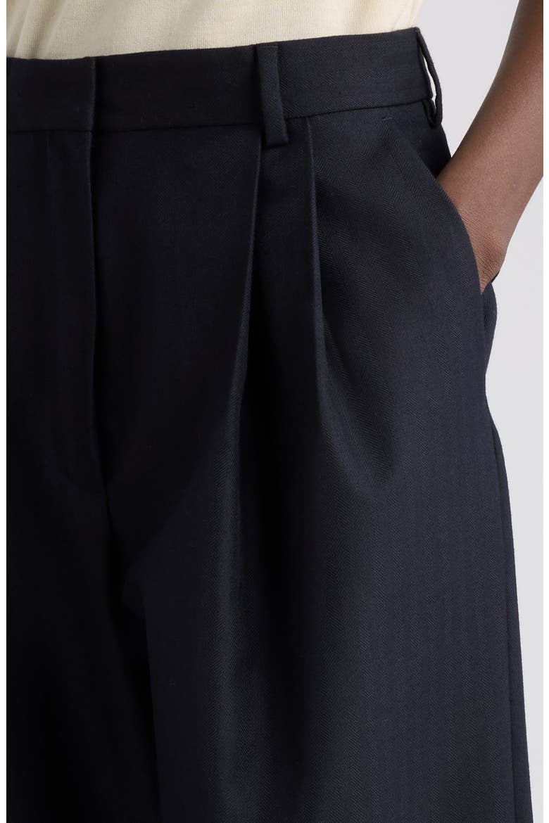 Partan Worsted Wool Trousers, Alternate, color, NAVY