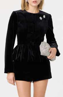Nicolle Velvet Peplum Jacket