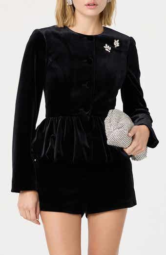 Nicolle Velvet Peplum Jacket