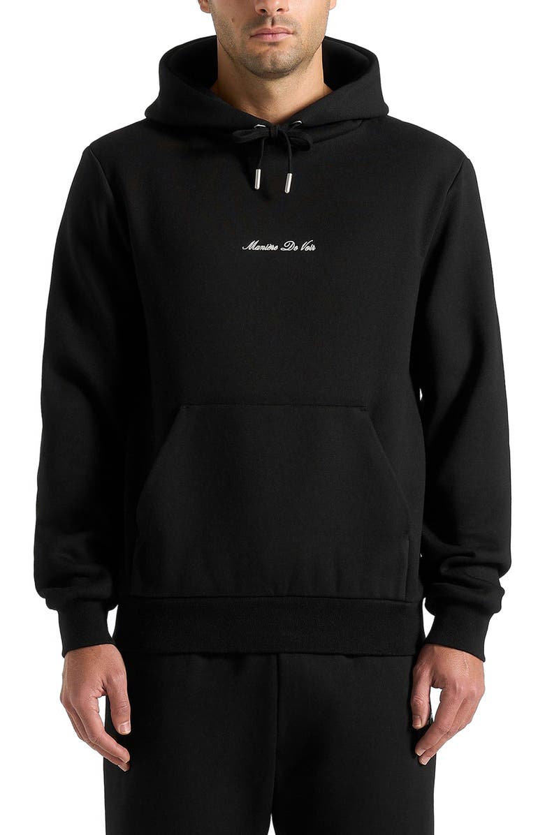 Manière De Voir Signature Regular Fit Hoodie, Alternate, color, Black