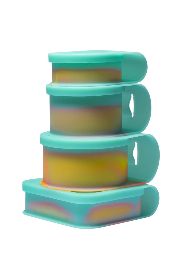 Silicone Go Go Bowls Set Of 4,10, 20, 30 Oz, Main, color, Blue