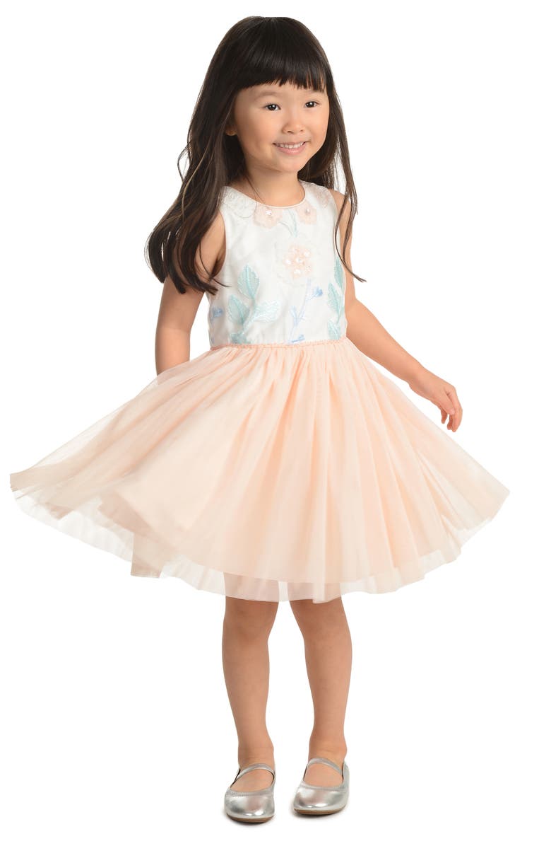 Pippa & Julie Floral Embroidered Tutu Dress, Alternate, color,