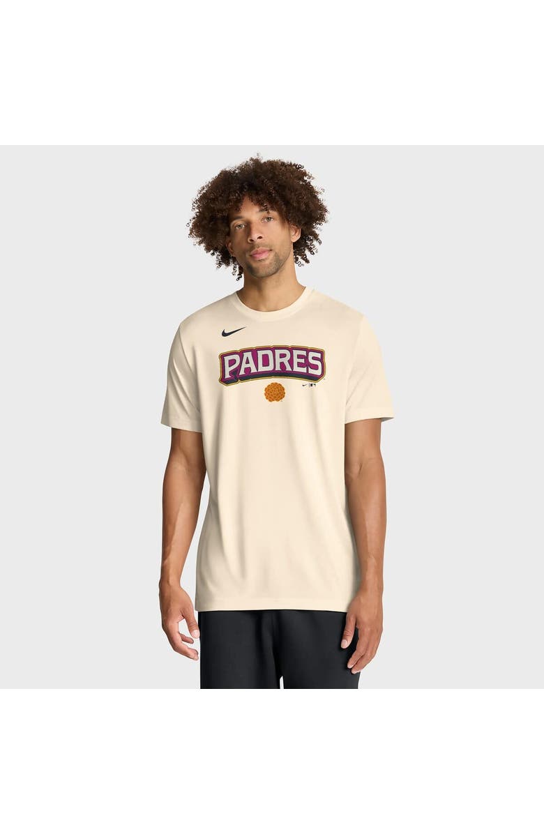 Nike Men's Nike Cream San Diego Padres 2026 City Connect Team Phrase Script Dri-FIT T-Shirt, Main, color, Cream