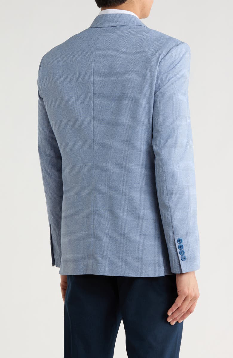 Tahari Slim Fit Plaid Sport Coat, Alternate, color, Blue