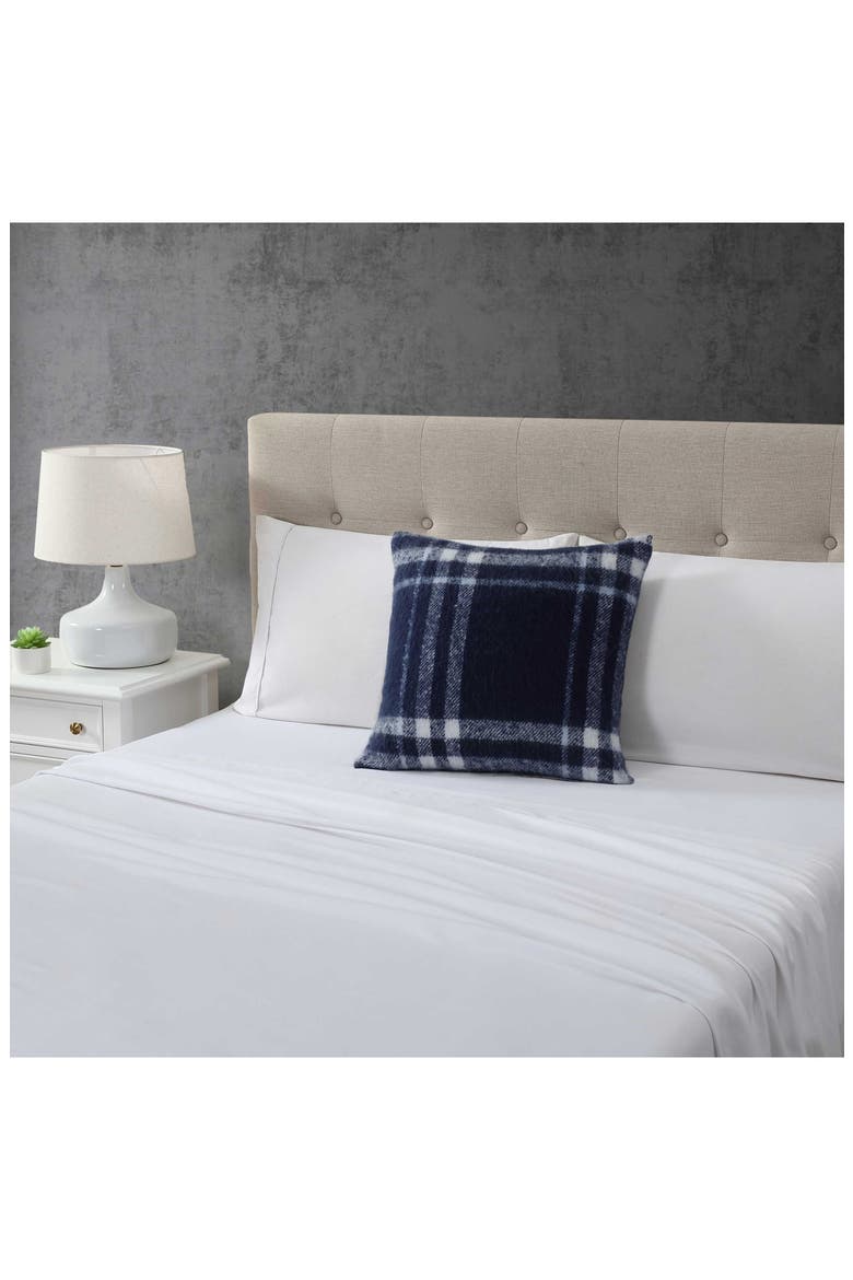 Ryan Cove Plaid Decorative Pillow, Alternate, color, DARK BLUE