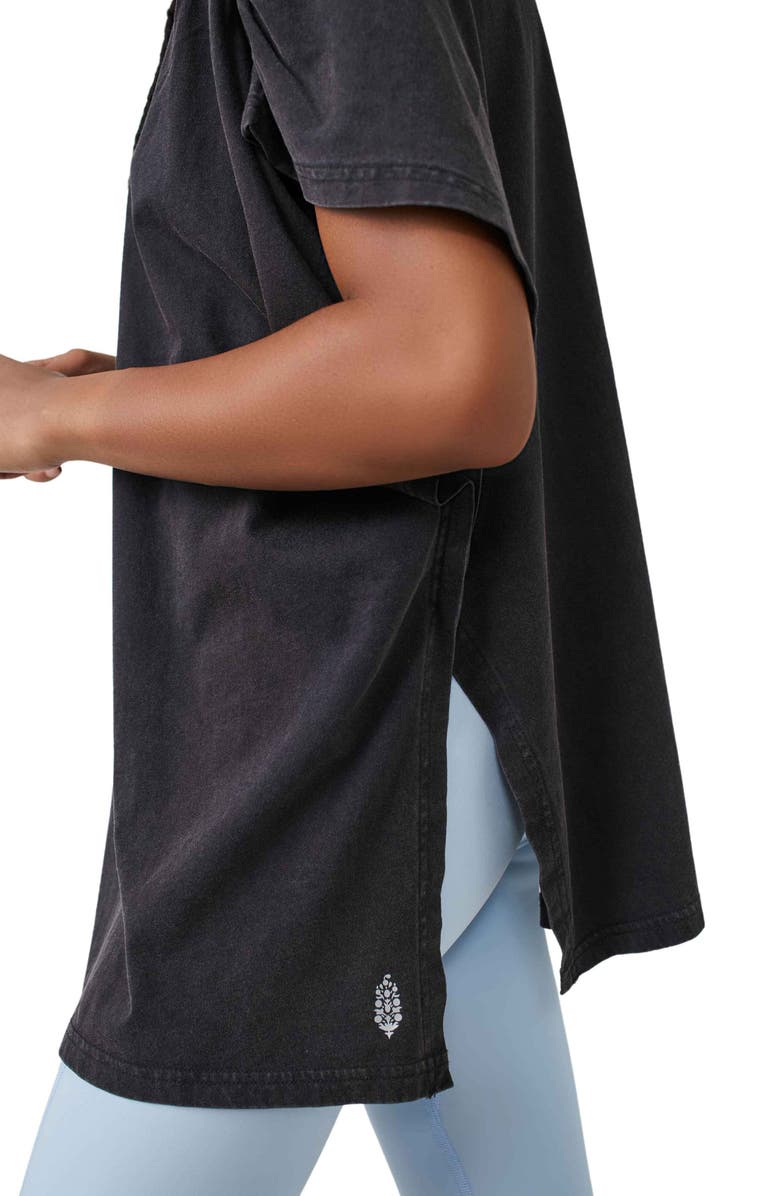 Free People Arabesque Ruched Oversize Cotton T-Shirt, Alternate, color,