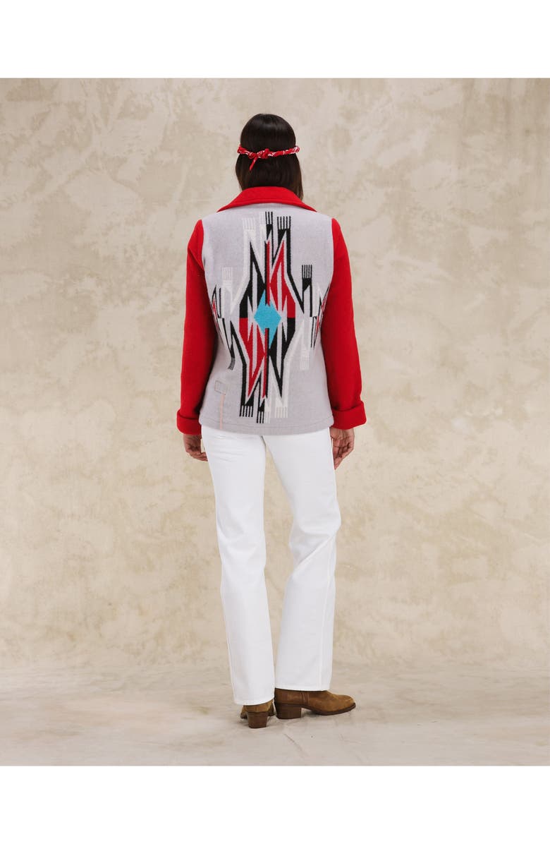 Fortela Fearce Navajo Wool Blend Jacket, Alternate, color, Navajo Red