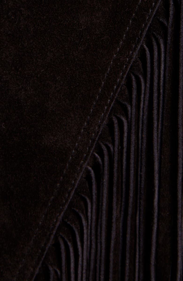Isabel Marant Daniela Fringe Suede Cape, Alternate, color,