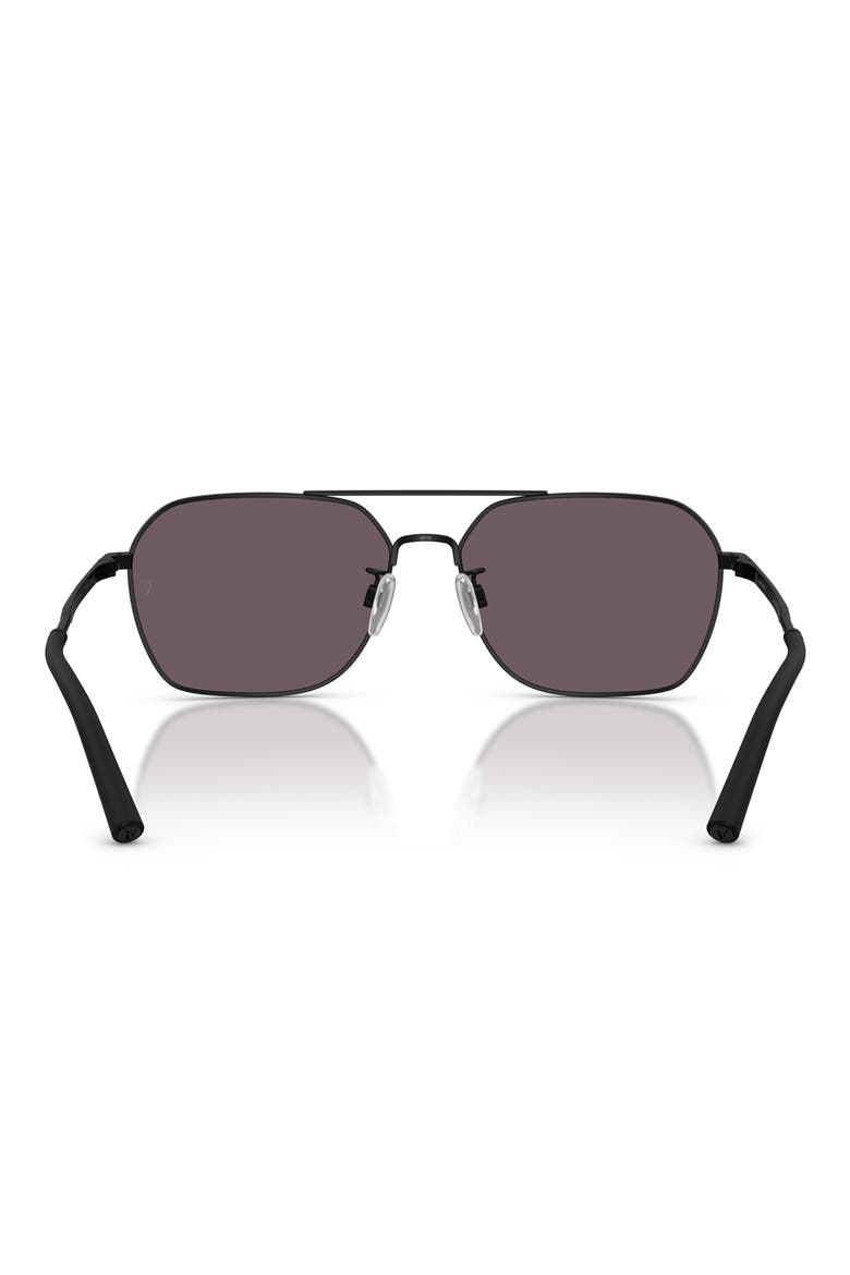 58mm Roger Federer R-17 Irregular Sunglasses, Alternate, color, MATTE BLACK / PURPLE