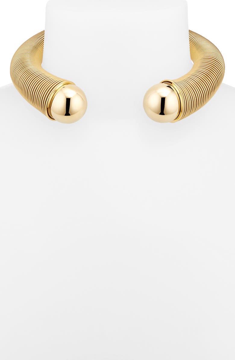 Alaïa Spiral Necklace, Alternate, color, Or