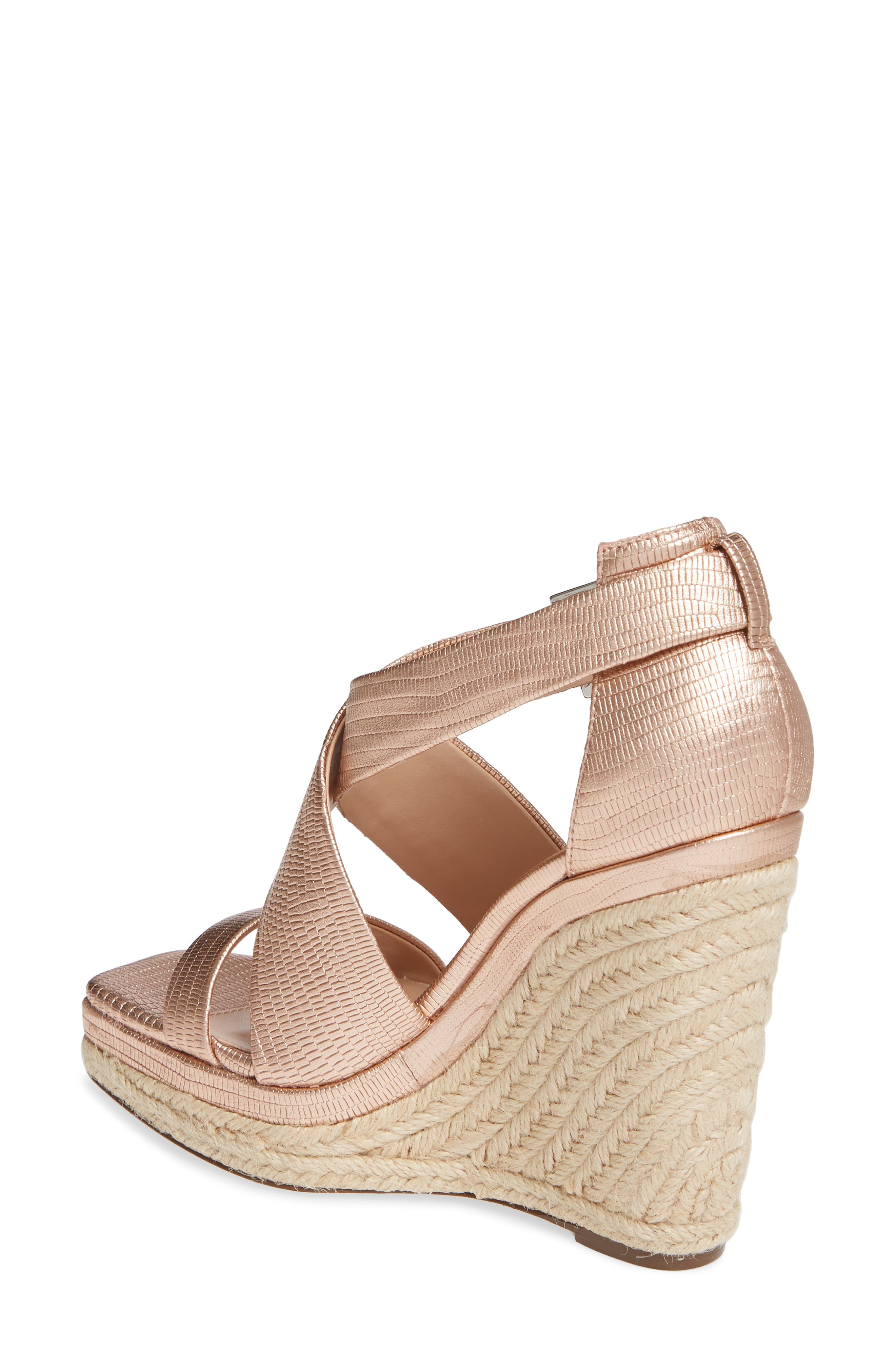 Esper Espadrille Wedge Sandal, Alternate, color, ROSE LEATHER