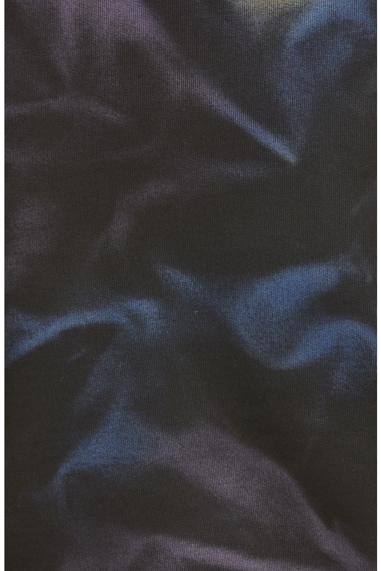Tie Dye Logo Cotton Sweatshirt, Alternate, color, NOIR/ BLEU/ VIOLET
