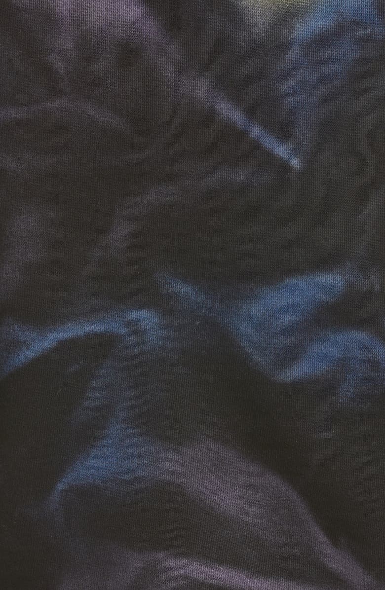 Saint Laurent Tie Dye Logo Cotton Sweatshirt, Alternate, color,