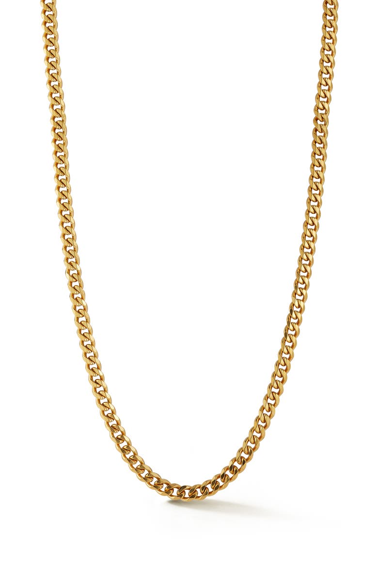 Yield of Men Men's 6mm Curb Chain Necklace, Main, color, Gold