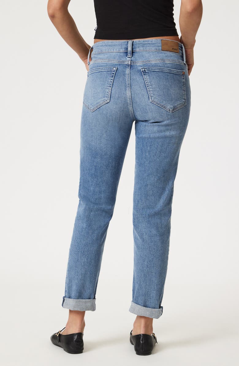 Mavi Jeans Emma Low Rise Slim Boyfriend Jeans, Alternate, color, Light Brushed Flex Blue