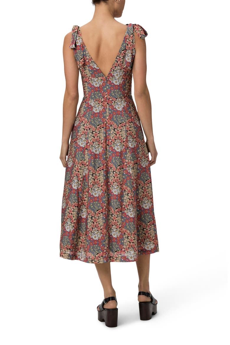 Swindon Floral Tie Strap A-Line Midi Dress, Alternate, color, STORM MULTI
