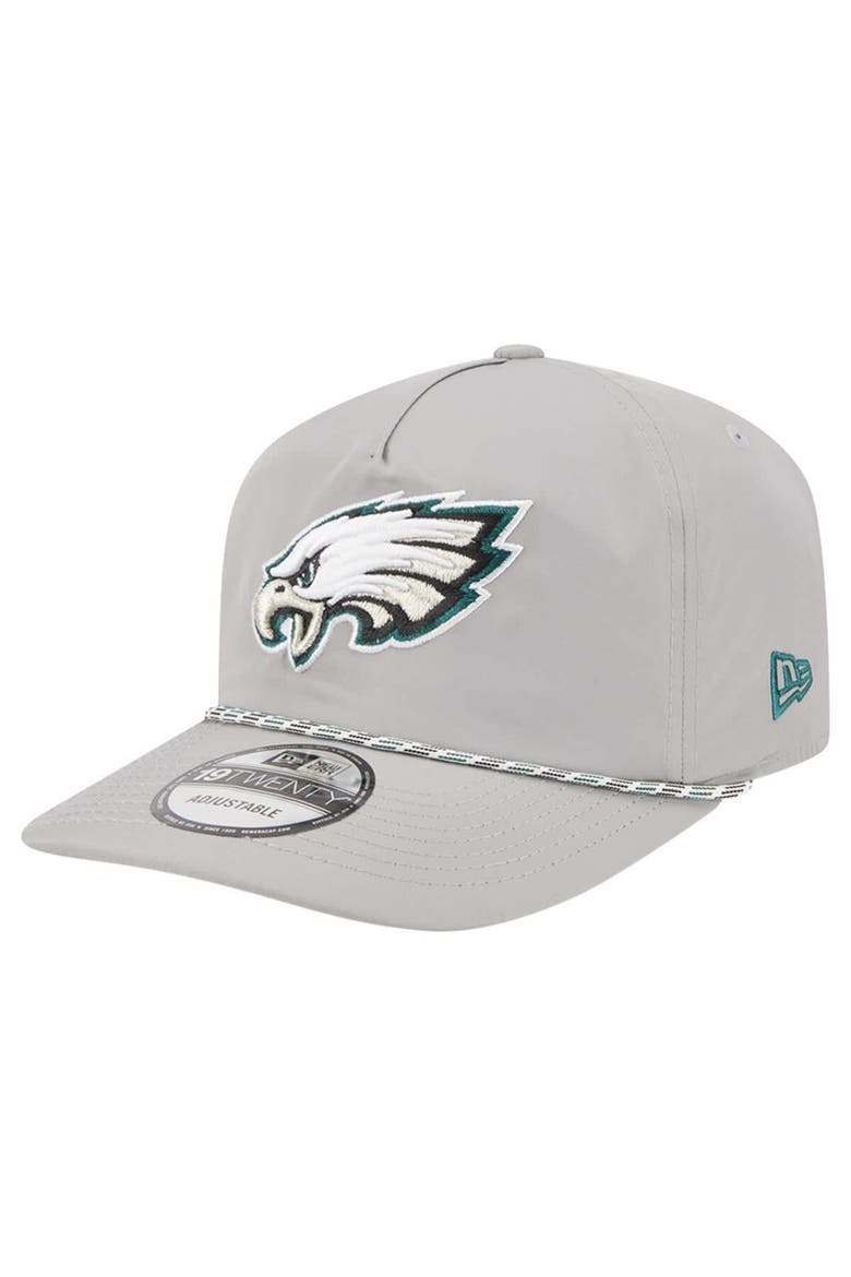 Men's New Era Silver Philadelphia Eagles Rope 19TWENTY Hat, Main, color, Silver