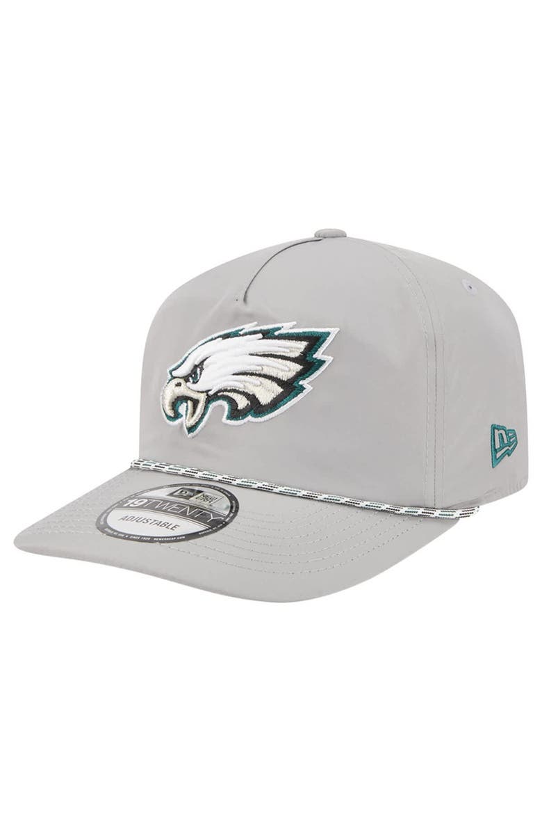 New Era Men
s New Era Silver Philadelphia Eagles Rope 19TWENTY Hat, Main, color, Silver