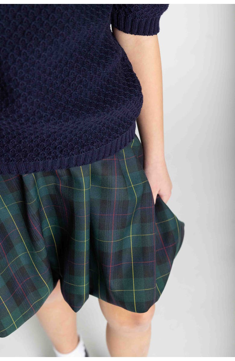 Florence Eiseman Plaid Bubble Skirt, Alternate, color, Navy, Green