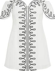 City Chic Hana Embroidered Off the Shoulder Minidress