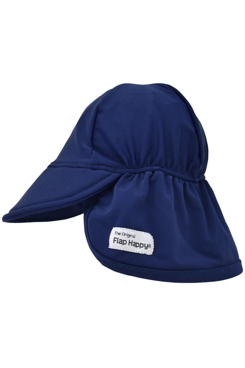 Baby/Toddler UPF 50+ Sustainably made, UV Blocking  Swim Flap Hat, Main, color, Navy