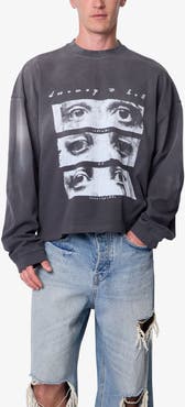 mnml Doorway Long Sleeve Cotton Graphic T-Shirt