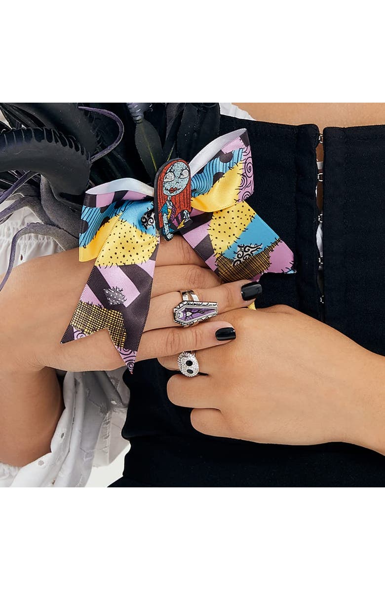 Disney The Nightmare Before Christmas Jack Skellington Coffin-Shaped Ring, Size 7, Alternate, color, Purple, Silver