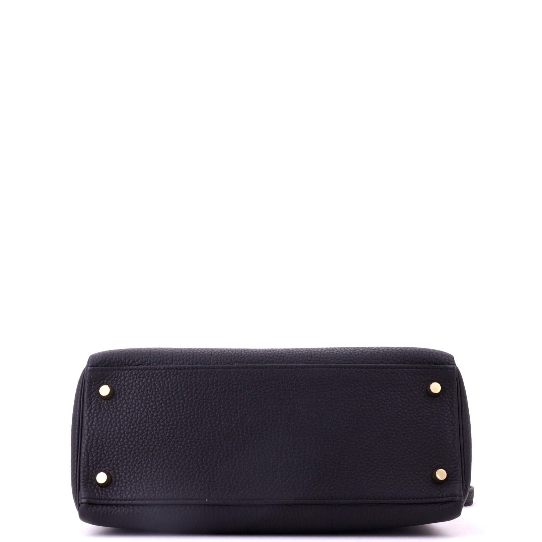 Pre-Owned Hermes Kelly Handbag Black Togo with Gold Hardware 28, Alternate, color, Noir