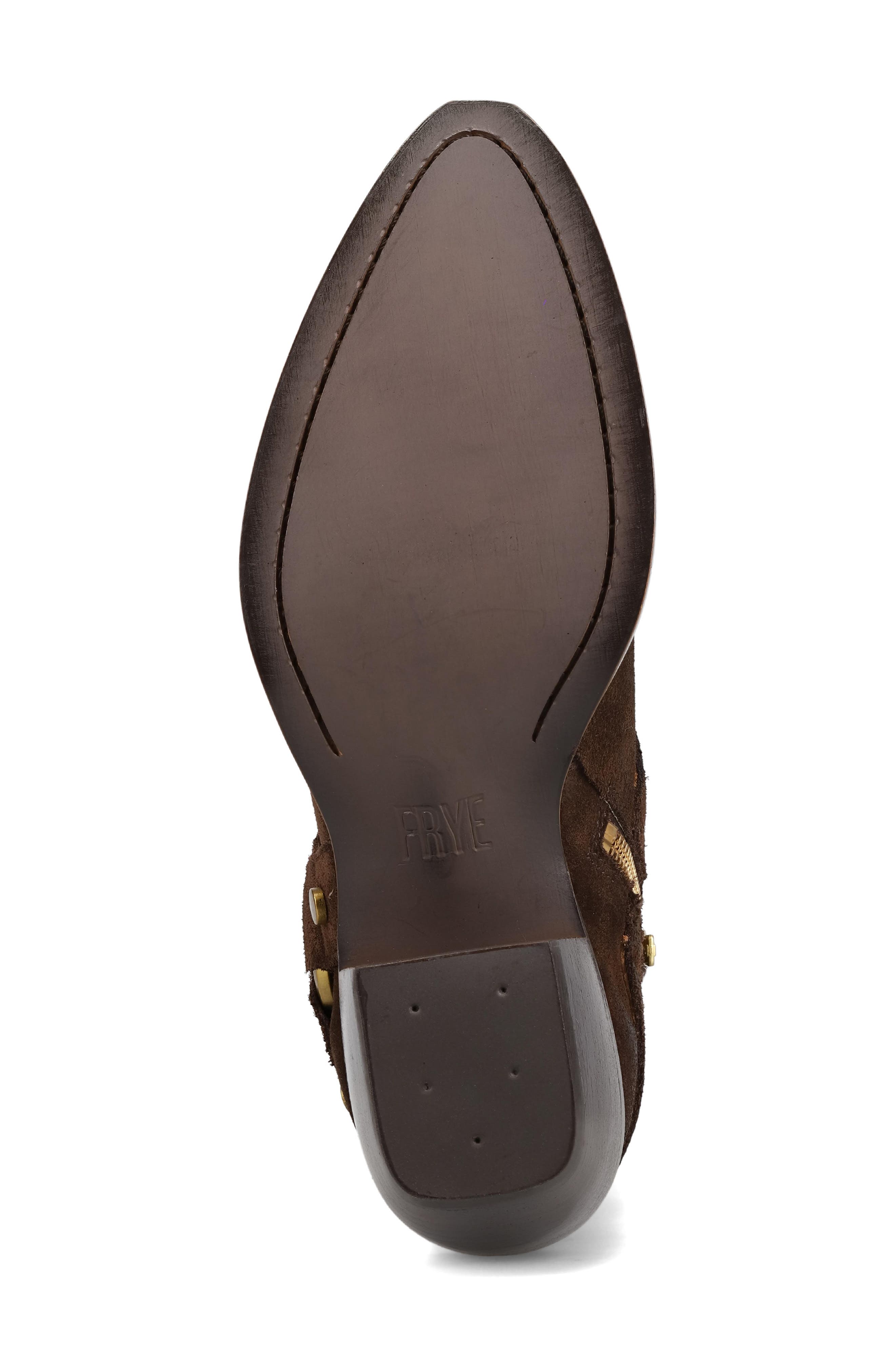 Frye Sacha Harness Bootie, Alternate, color, Chocolate