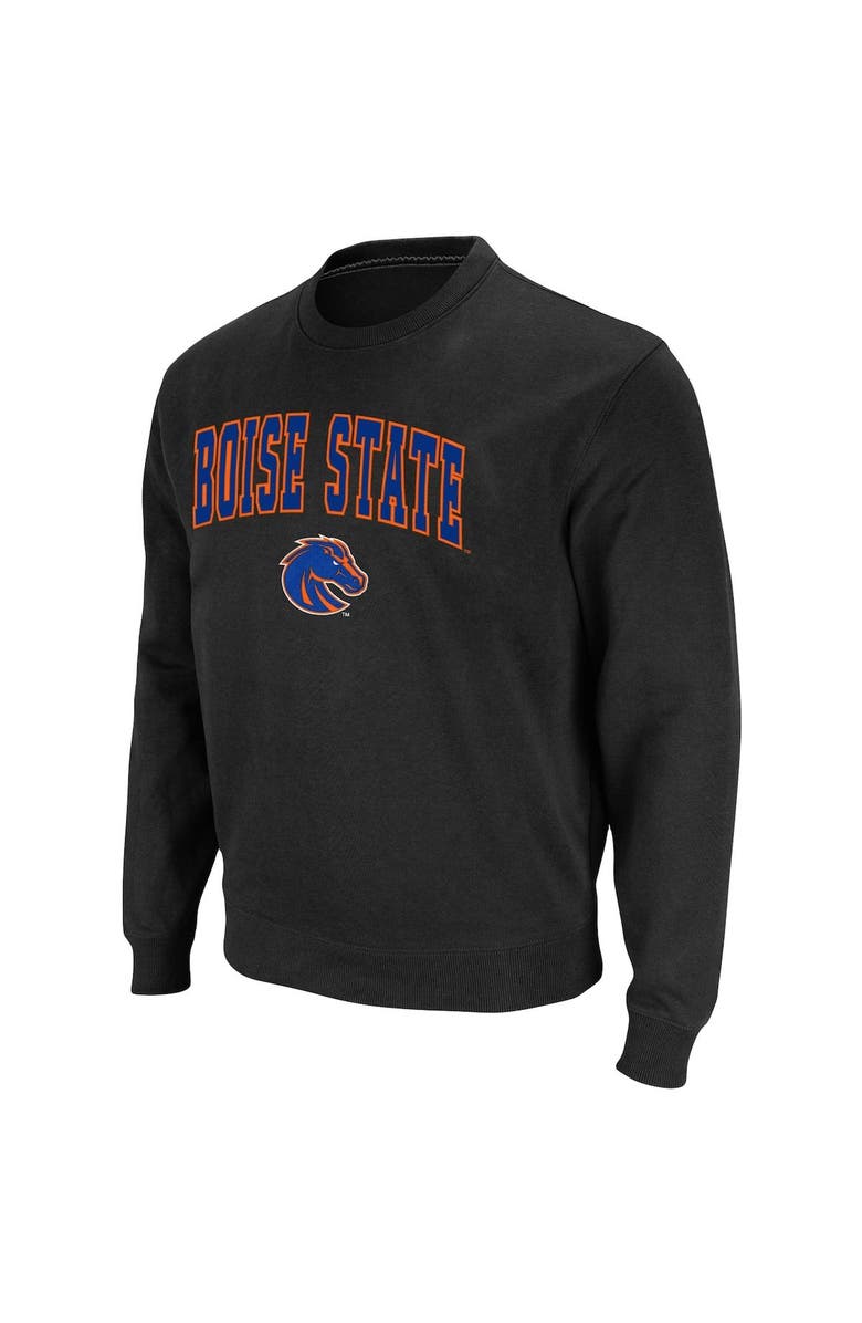 COLOSSEUM Men's Colosseum Black Boise State Broncos Arch & Logo Tackle Twill Pullover Sweatshirt, Alternate, color, Black
