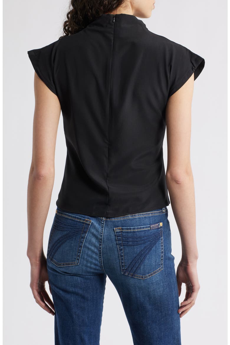 Jade Asymmetric Drape Top, Alternate, color, BLACK