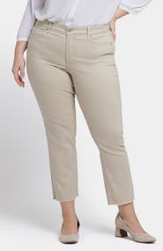 NYDJ Marilyn Frayed Ankle Straight Leg Jeans