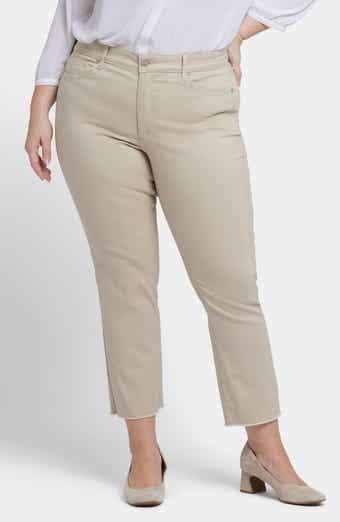 NYDJ Marilyn Frayed Ankle Straight Leg Jeans
